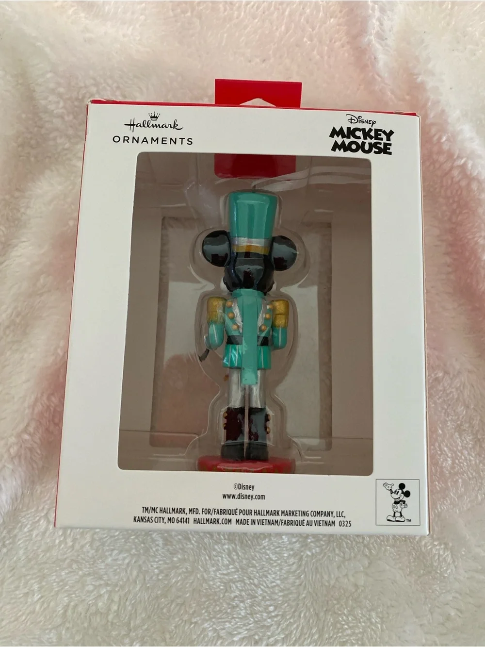 Hallmark Mickey Mouse Teal and Red Nutcracker Drummer Ornament